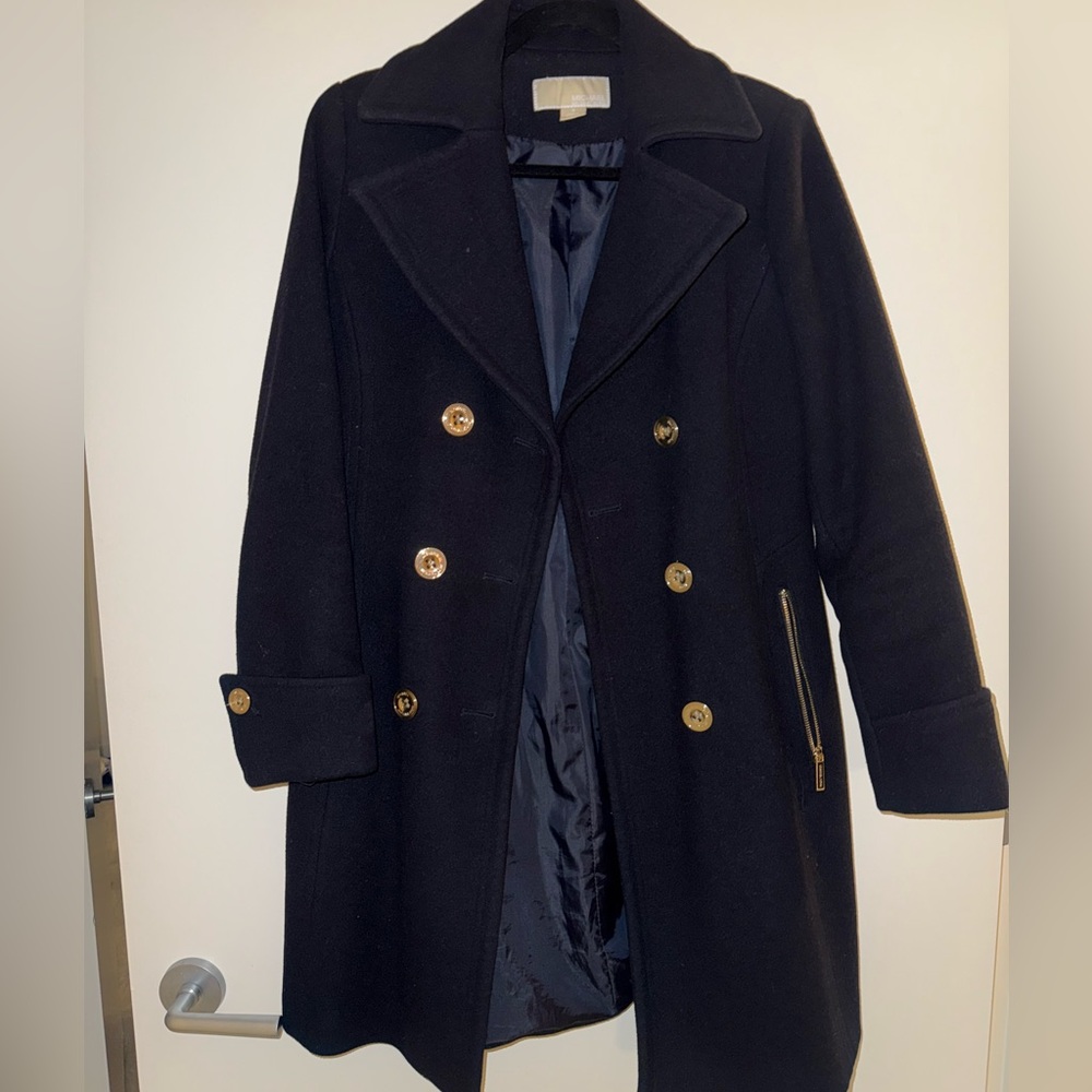 Michael Kors Navy Pea Coat - size S